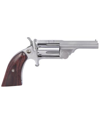 North American Arms 22MCR250 Ranger II22 LR or 22 WMR Caliber with 2.50" Barrel, 5rd Capacity Cylinder, Overall Stainless Steel Finish &amp; Rosewood Boot Grip Includes Cylinder