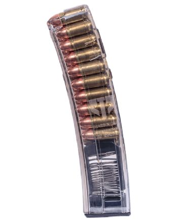 ETS Group HKMP520 Rifle Mags20rd 9mm Luger for H&amp;K MP5/SP5K/MP5K/94/SP89 Clear Detachable