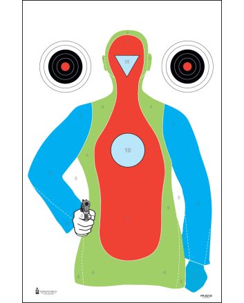 Action Target PRB21E100 Qualification High Visibility Fluorescent Silhouette Paper Hanging 23" x 35" Multi-Color 100 Per Box