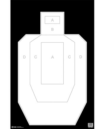 Action Target IPSCPBKB100 High Visibility IPSC/USPSA Silhouette Heavy Paper Hanging High Visibility 100 Per Box