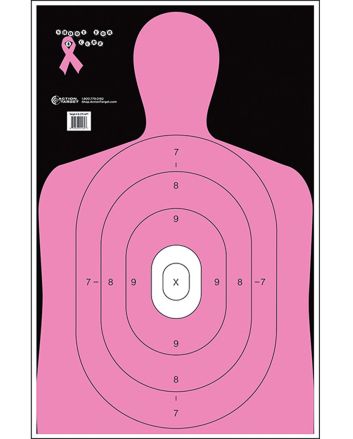 Action Target B27ENPT100 Qualification Shoot for the Cure Silhouette Paper 23" x 35" Pink 100 Per Box