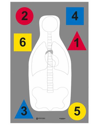 Action Target DTANTQA100 Training Multi-Purpose Silhouette Paper Hanging 23" x 35" Multi-Color 100 Per Box