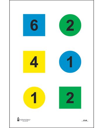 Action Target DT4B100 Training Discretionary Command Circle/Square Paper 23" x 35" Multi-Color 100 Per Box