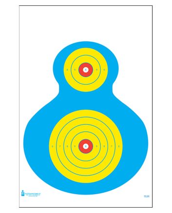 Action Target PRWB1100 High VisibilitySilhouette Paper 19" x 25" Blue/Yellow 100 Per Box