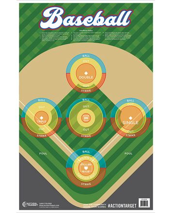 Action Target GSBASE100 EntertainmentBall Field Paper Hanging 23" x 35" Multi-Color 100 Per Box