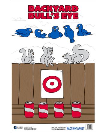 Action Target GSBKYARD100 EntertainmentAnimals/Cans/Target Paper Hanging 23" x 35" Multi-Color 100 Per Box