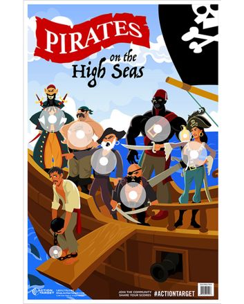 Action Target GSPIRATES100 EntertainmentPirates/Sailor Paper Hanging 23" x 35" Multi-Color 100 Per Box