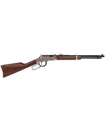 Henry H004SY Golden Boy Silver Youth 22 Long/22 LR/22 Short 16 LR/21 Short, 17" Blued Octagon Barrel, Nickel-Plated Steel Receiver, American Walnut