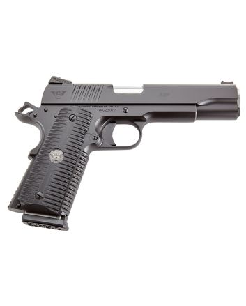 Wilson Combat ACPFS9 ACP Full-Size 9mm Luger Caliber with 5" Barrel, 10+1 Capacity, Black Armor-Tuff Finish Carbon Steel Beavertail Frame, Serrated Black Carbon Steel Slide &amp; Black G10 Eagle Claw Grip