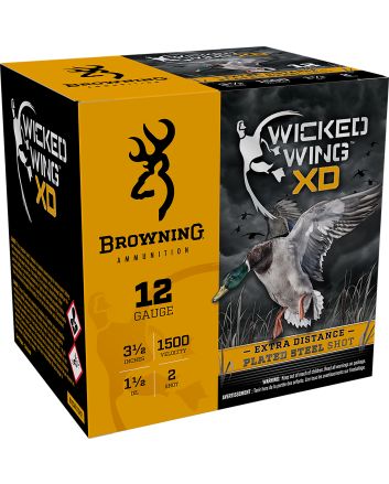 Browning Ammo B193411242 Wicked Wing XD12Gauge 3.50" 1 1/2oz 2Shot 25 Per Box/10 Case