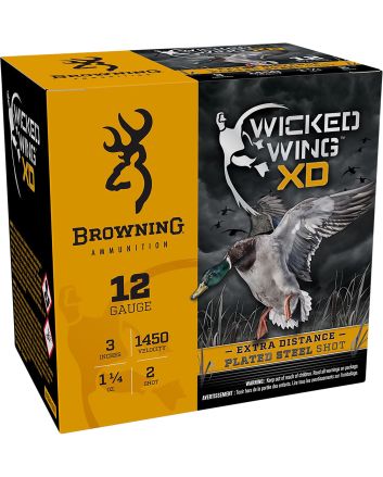 Browning Ammo B193411232 Wicked Wing XD12Gauge 3" 1 1/4oz 2Shot 25 Per Box/10 Case