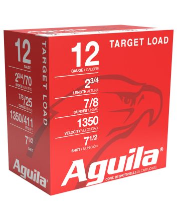 Aguila 1CHB1250 Target Load Competition 12Gauge 2.75" 7/8oz 7.5Shot 25 Per Box/10 Case