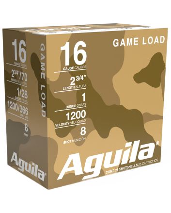 Aguila 1CHB1618 Birdshot Standard Velocity 16Gauge 2.75" 1oz 8Shot 25 Per Box/10 Case