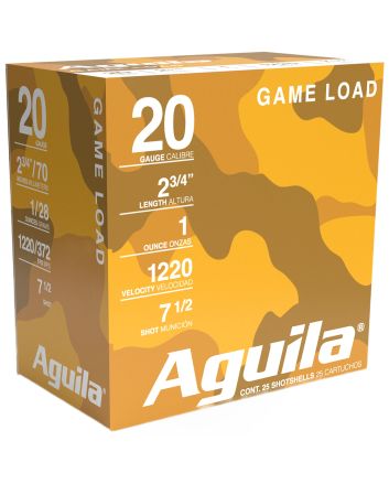 Aguila 1CHB2007 Birdshot High Velocity 20Gauge 2.75" 1oz 7.5Shot 25 Per Box/10 Case