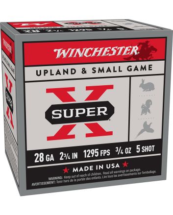 Winchester Ammo X285 Super X Heavy Game Load High Brass 28Gauge 2.75" 3/4oz 5Shot 25 Per Box/10 Case