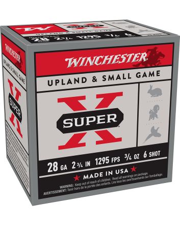 Winchester Ammo X286 Super X Heavy Game Load High Brass 28Gauge 2.75" 3/4oz 6Shot 25 Per Box/10 Case