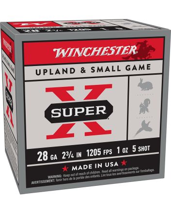 Winchester Ammo X28H5 Super X Heavy Game Load High Brass 28Gauge 2.75" 1oz 5Shot 25 Per Box/10 Case