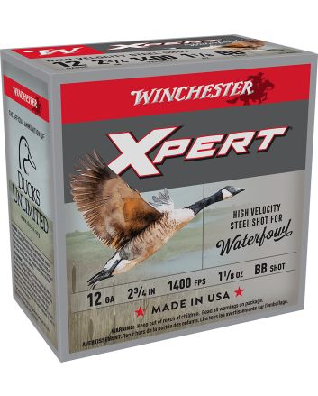 Winchester Ammo WEX12HBB Super X Xpert High Velocity 12Gauge 2.75" 1 1/8oz BBShot 25 Per Box/10 Case
