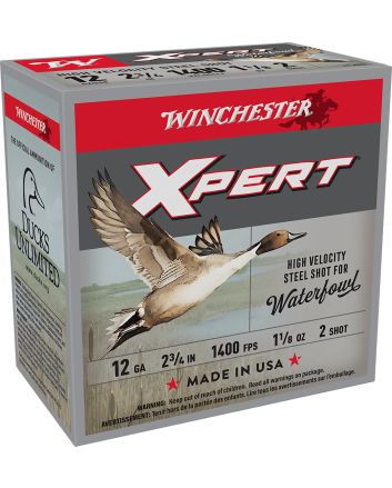 Winchester Ammo WEX12H2 Super X Xpert High Velocity 12Gauge 2.75" 1 1/8oz 2Shot 25 Per Box/10 Case