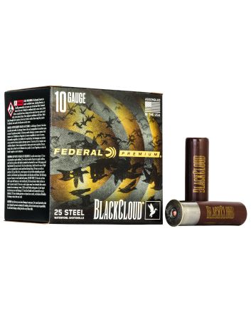 Federal PWBX107BB Black Cloud FS 10Gauge 3.50" 1 5/8oz BBShot 25 Per Box/10 Case