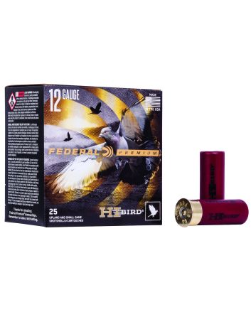 Federal HVF128 Premium Hi-Bird 12Gauge 2.75" 1 1/8oz 8Shot 25 Per Box/10 Case