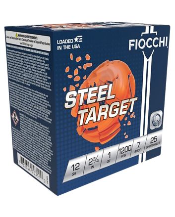 Fiocchi 12SLR7 Steel Target12Gauge 2.75" 1oz 7Shot 25 Per Box/10 Case