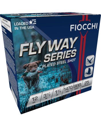 Fiocchi 1235ST3B Flyway12Gauge 3.50" 1 3/8oz BBBShot 25 Per Box/10 Case