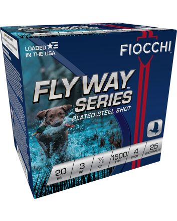 Fiocchi 203ST4 Flyway20Gauge 3" 7/8oz 4Shot 25 Per Box/10 Case