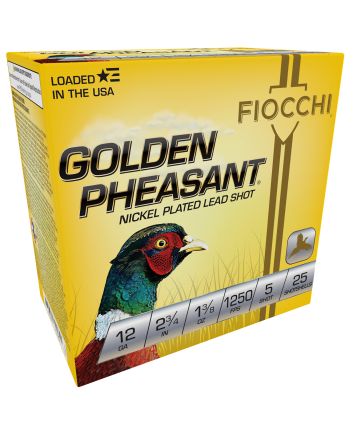 Fiocchi 12GP5 Golden Pheasant Extrema 12Gauge 2.75" 1 3/8oz 5Shot 25 Per Box/10 Case