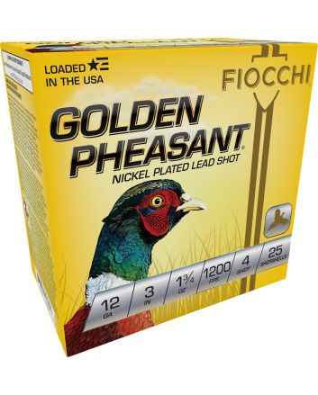 Fiocchi 123GP4 Golden Pheasant Extrema 12Gauge 3" 1 3/4oz 4Shot 25 Per Box/10 Case