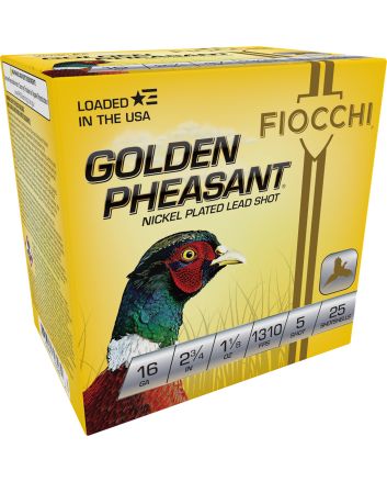Fiocchi 16GP5 Golden Pheasant Extrema 16Gauge 2.75" 1 1/8oz 5Shot 25 Per Box/10 Case