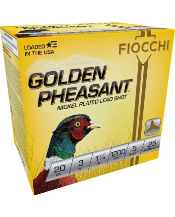 Fiocchi 203GP5 Golden Pheasant Extrema 20Gauge 3" 1 1/4oz 5Shot 25 Per Box/10 Case