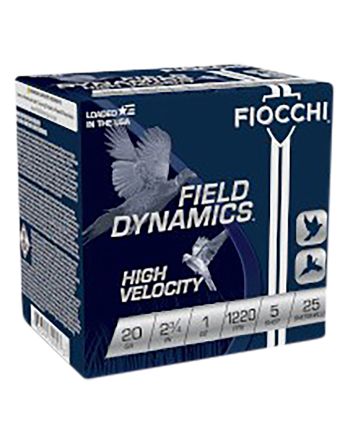 Fiocchi 20HV5 Field Dynamics High Velocity 20Gauge 2.75" 1oz 5Shot 25 Per Box/10 Case