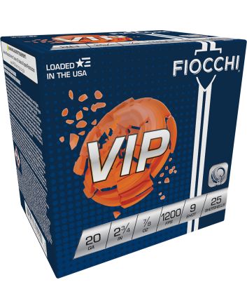 Fiocchi 20VIP9 Exacta Target VIP 20Gauge 2.75" 7/8oz 9Shot 25 Per Box/10 Case
