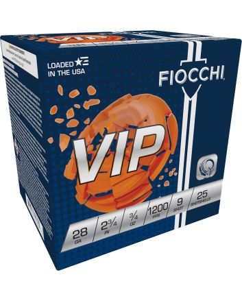Fiocchi 28VIP9 Exacta Target VIP 28Gauge 2.75" 3/4oz 9Shot 25 Per Box/10 Case