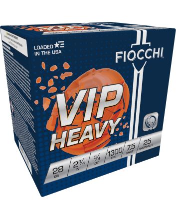 Fiocchi 28VIPH75 Exacta Target VIP Heavy 28Gauge 2.75" 3/4oz 7.5Shot 25 Per Box/10 Case