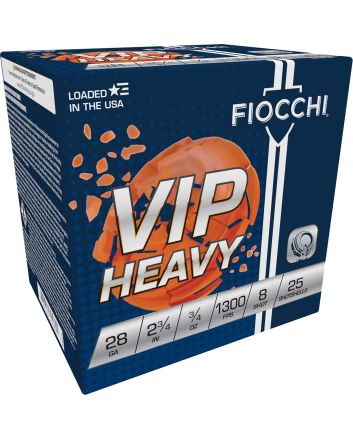 Fiocchi 28VIPH8 Exacta Target VIP Heavy 28Gauge 2.75" 3/4oz 8Shot 25 Per Box/10 Case