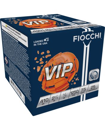 Fiocchi 410VIP75 Exacta Target VIP 410Gauge 2.50" 1/2oz 7.5Shot 25 Per Box/10 Case