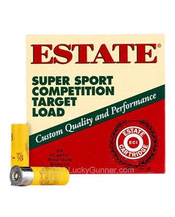 Estate Cartridge SS208 Super Sport Competition Target 20Gauge 2.75" 7/8oz 8Shot 25 Per Box/10 Case