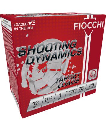 Fiocchi 12SD1L75 Shooting Dynamics Target 12Gauge 2.75" 1oz 7.5Shot 25 Per Box/10 Case