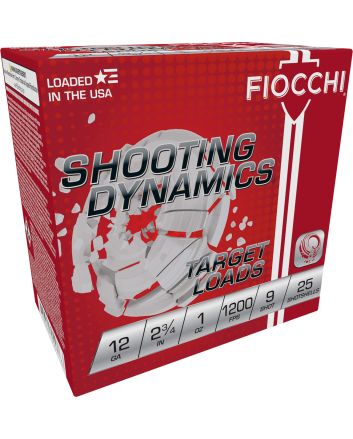 Fiocchi 12SD1H9 Shooting Dynamics Target 12Gauge 2.75" 1oz 9Shot 25 Per Box/10 Case