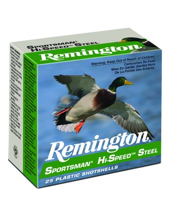 Remington Ammunition 20934 Sportsman Hi-Speed Steel 12Gauge 2.75" 1 1/8oz 2Shot 25 Per Box/10 Case