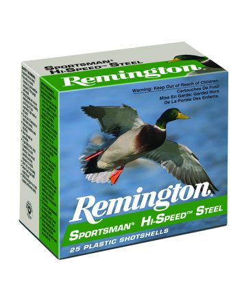 Remington Ammunition 20936 Sportsman Hi-Speed Steel 12Gauge 2.75" 1 1/8oz 4Shot 25 Per Box/10 Case