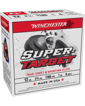 Winchester Ammo TRGTL128 Super-Target Xtra-Lite 12Gauge 2.75" 1oz 8Shot 25 Per Box/10 Case