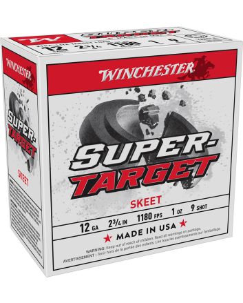 Winchester Ammo TRGTL129 Super-Target Xtra-Lite 12Gauge 2.75" 1oz 9Shot 25 Per Box/10 Case