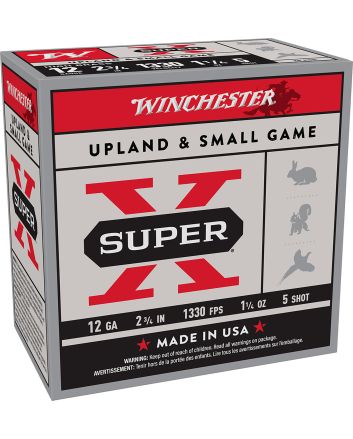 Winchester Ammo X125 Super X Game Load High Brass 12Gauge 2.75" 1 1/4oz 5Shot 25 Per Box/10 Case