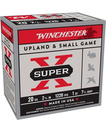 Winchester Ammo X207 Super X Heavy Game Load High Brass 20Gauge 2.75" 1oz 7.5Shot 25 Per Box/10 Case