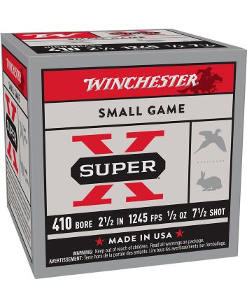 Winchester Ammo X417 Super X Heavy Game Load High Brass 410Gauge 2.50" 1/2oz 7.5Shot 25 Per Box/10 Case