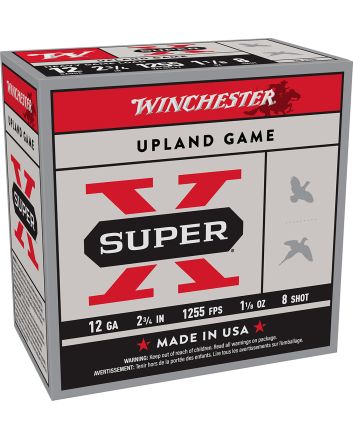 Winchester Ammo XU12H8 Super X Heavy Game Load 12Gauge 2.75" 1 1/8oz 8Shot 25 Per Box/10 Case