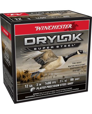 Winchester Ammo XSV123BB Drylok Super Steel Magnum 12Gauge 3" 1 1/4oz BBShot 25 Per Box/10 Case